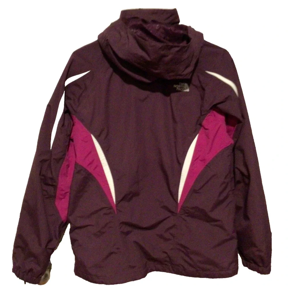 The North Face Women’s Burgundy Full Zip Hooded Rain Jacket Size Medium
